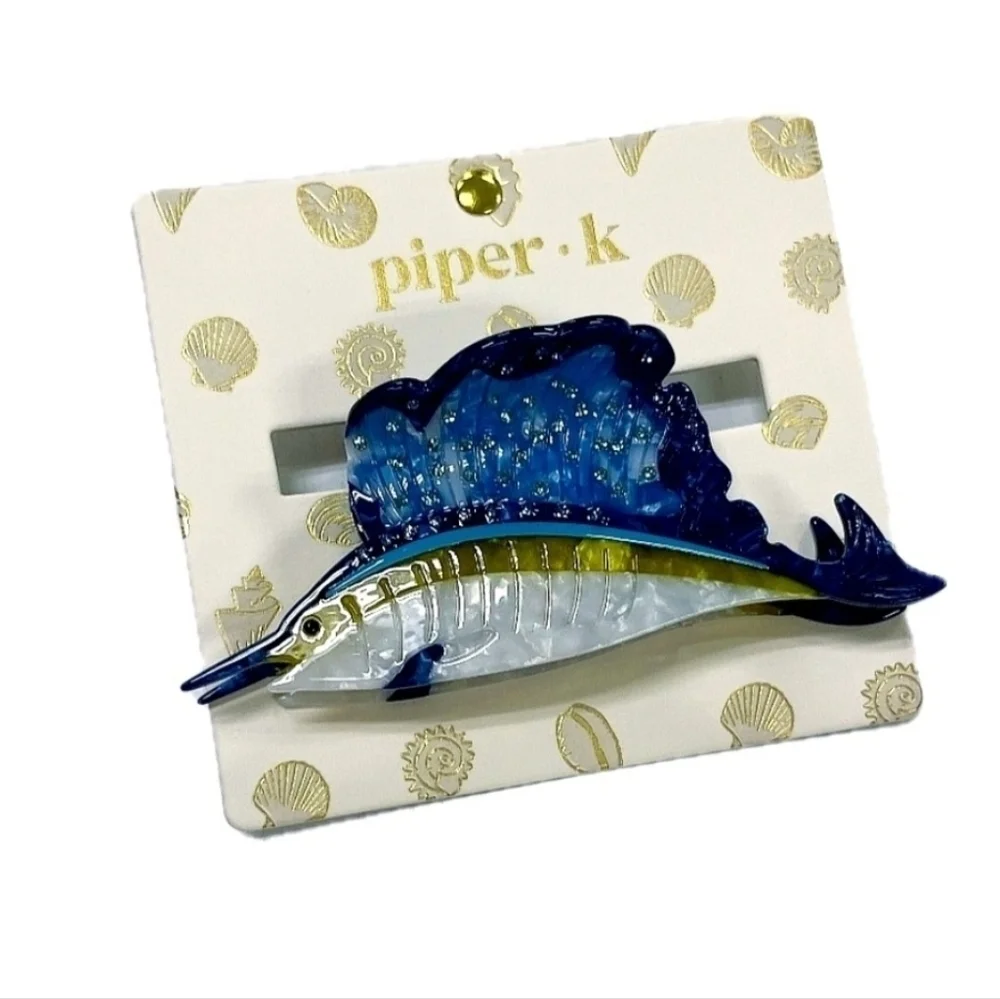 💙▪️Piper K ▪️Swordfish Hair Claw Clip Accessory